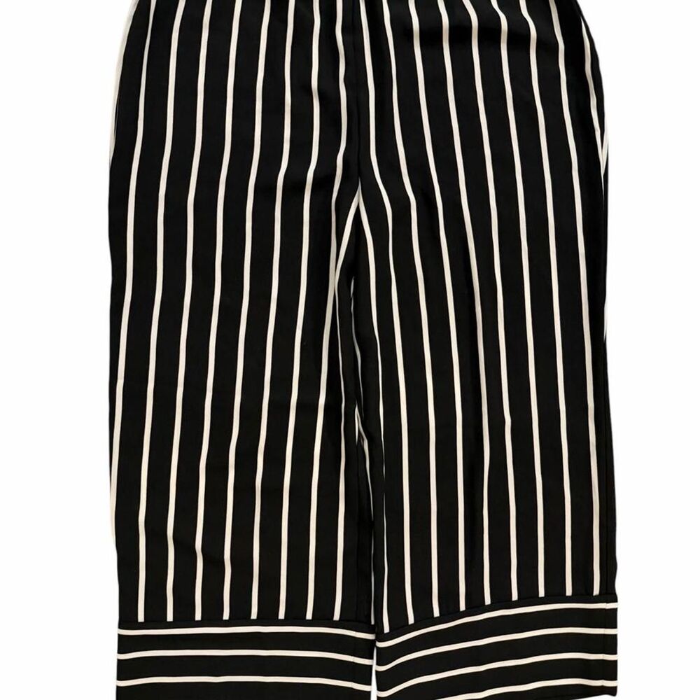 INC International Concepts black and white vertical striped capri pants